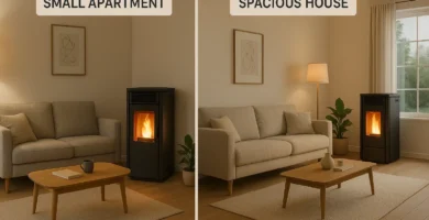 ventajas de las estufas de pellets en pisos pequeños y casas grandes